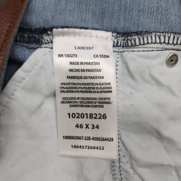 Lee Extreme Motion MVP Jeans Mens 46x34 Straight Tapered Flex Waistband Gusset - Picture 5 of 10